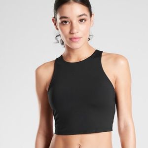 Athleta High Neck Black Top